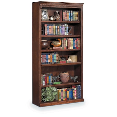 Huntington Oxford 72" Open Bookcase (Burnish) IMHO3672B